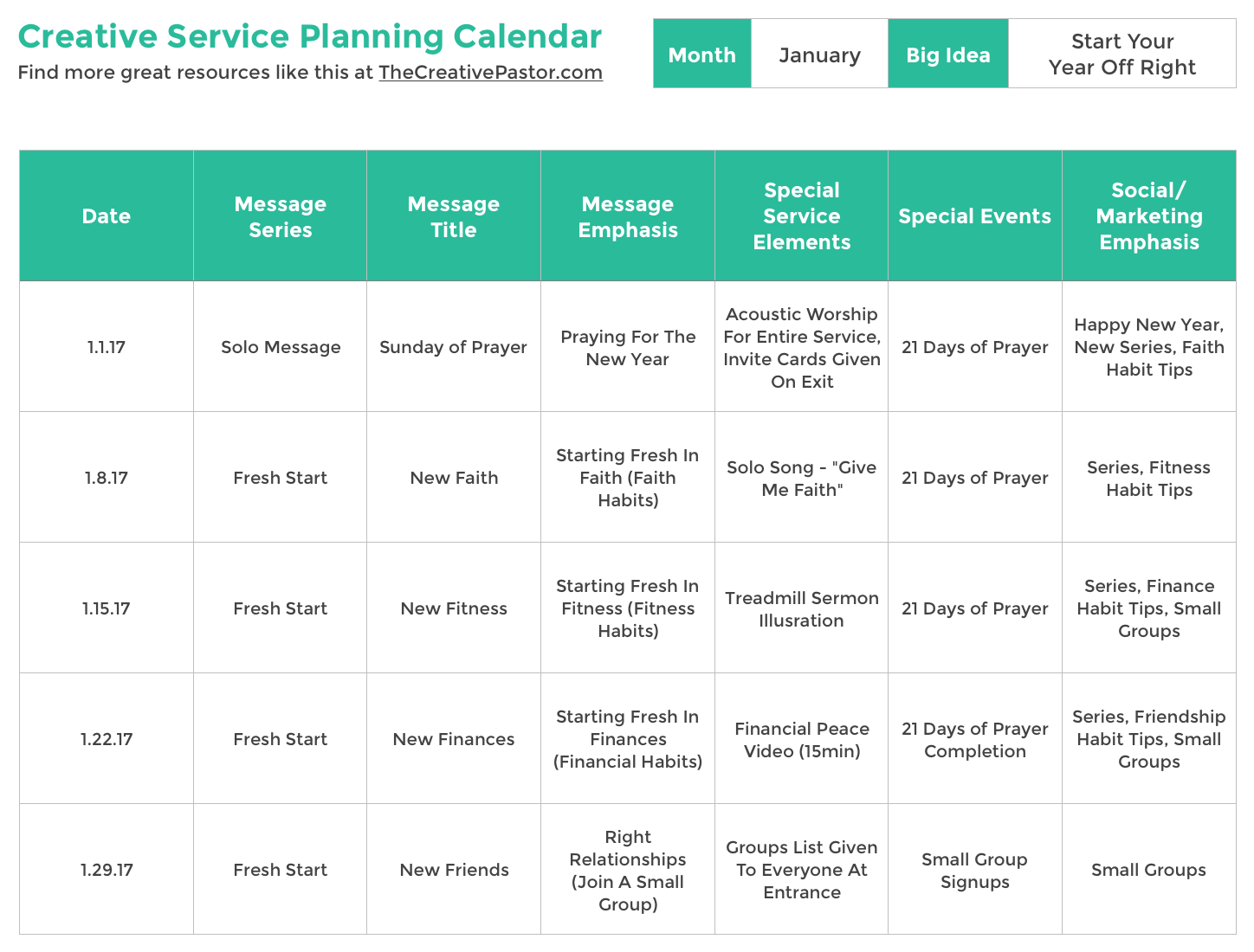The Essential Planning Calendar Your Church Needs To Be Creative All Year Long